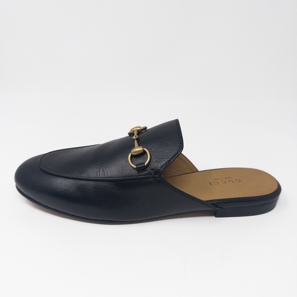 Gucci Shoes - Gucci Princetown Slipper Mule Loafer Black Horsebit Womens 37.5 EU 7.5 US